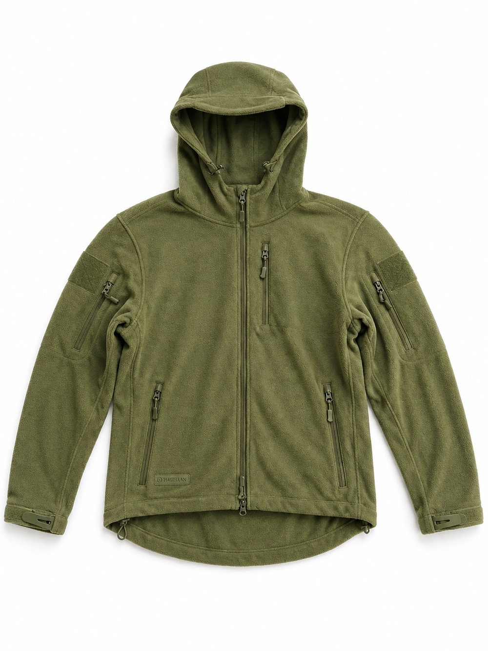 Baerskin Tactical Full Zip Fleece Hooded Jacket Olive Green Size XL